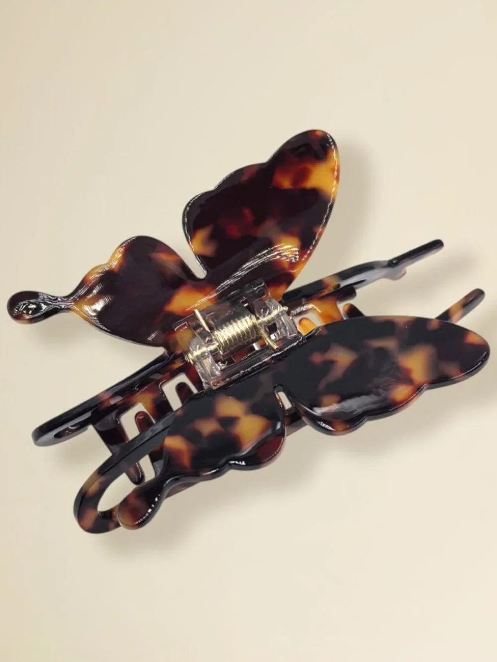 Resin Tortoise Butterfly Hair Claw Clip
